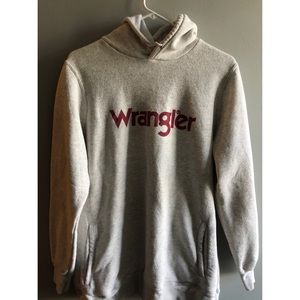 WRANGLER UNISEX White Hooded Sweatshirt